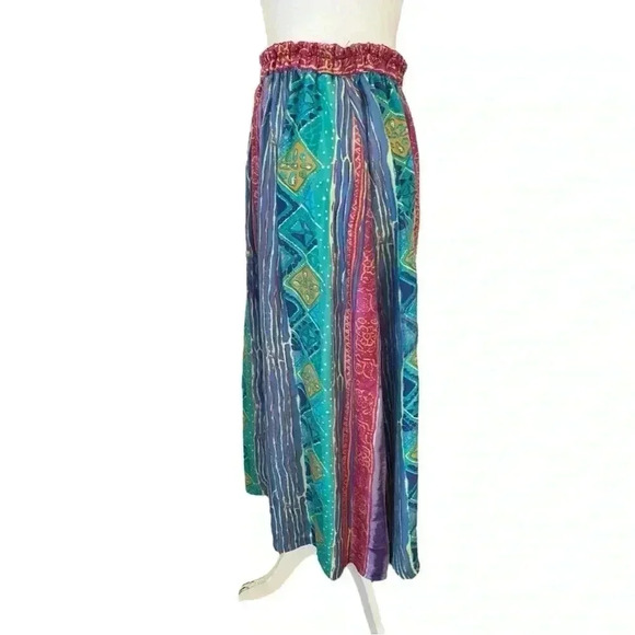 Options Melrose Vintage Silk Boho Midi Skirt - Picture 2 of 6